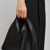 Bindle small black leather bag