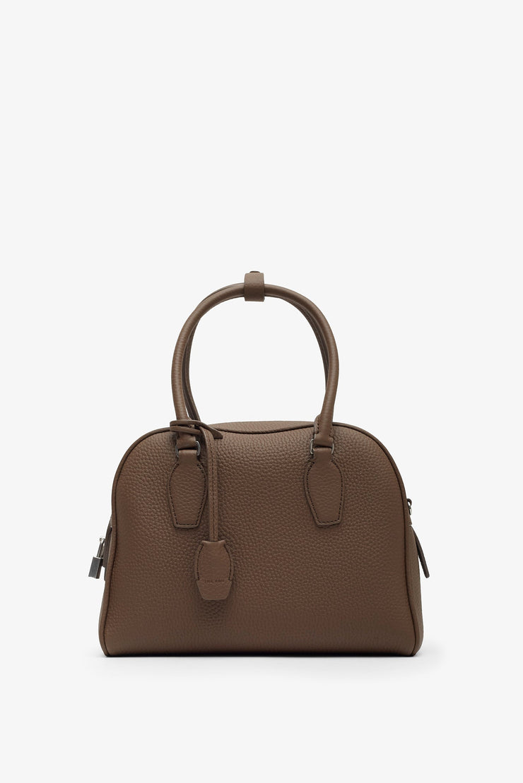 India 10.00 dark olive leather bag