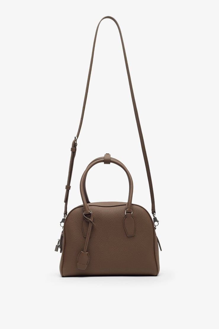 India 10.00 dark olive leather bag