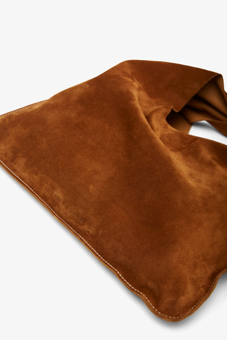 Bindle small brown suede bag