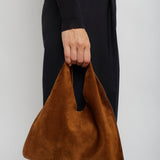 Bindle small brown suede bag