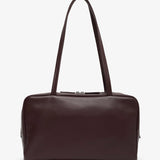 Astra burgundy leather bowling bag