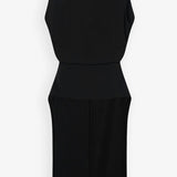Selima black crepe silk top