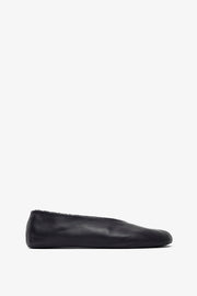 Stella black shearling flats