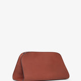 Peggy brown leather clutch