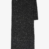 Heiki charcoal melange cashmere scarf