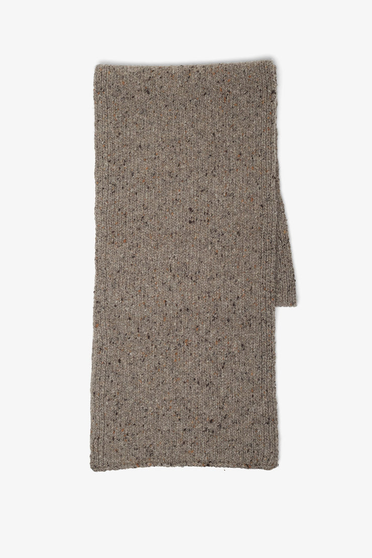 Heiki sepia brown cashmere scarf