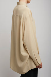 Luka butter beige silk shirt
