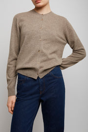 Maui pebble beige cashmere cardigan