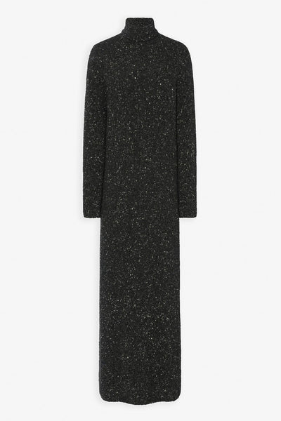 Melani charcoal melange cashmere dress