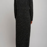 Melani charcoal melange cashmere dress