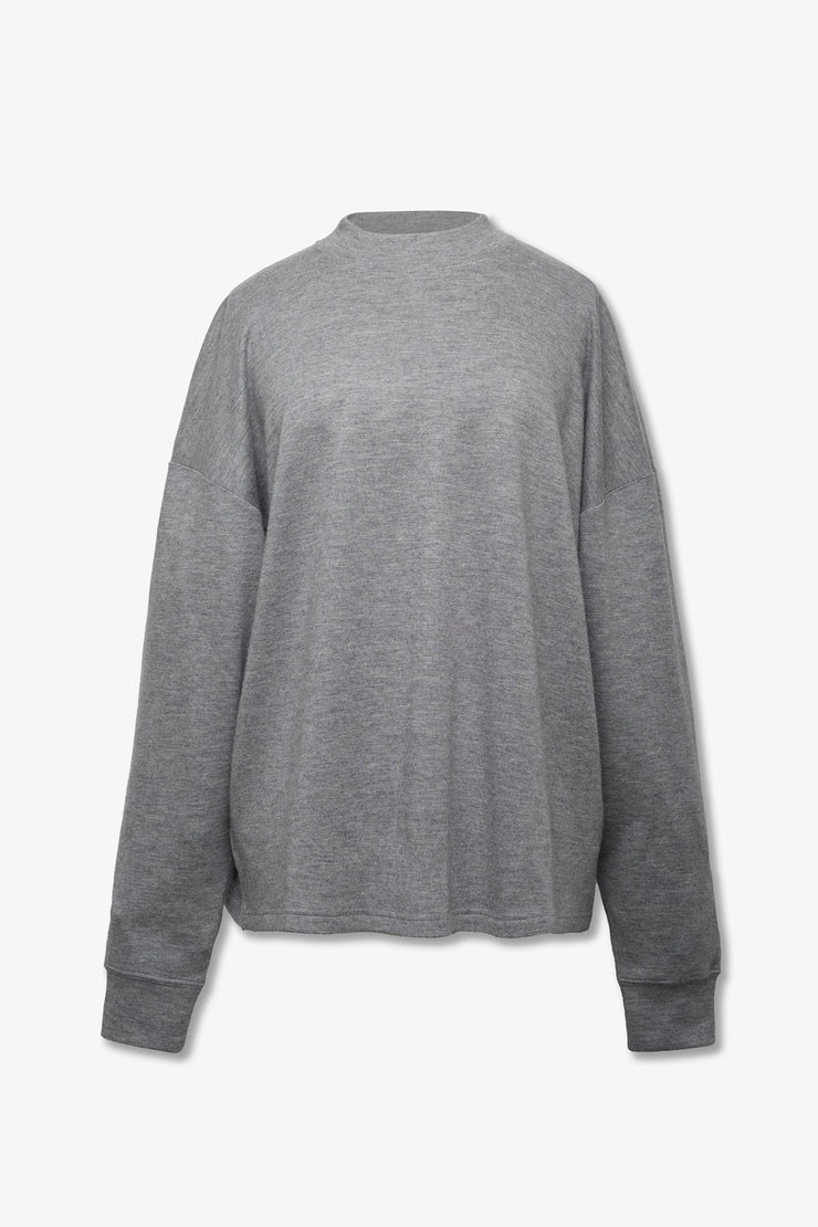 Raveena grey cashmere top