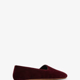 Ponti dark red velvet slippers