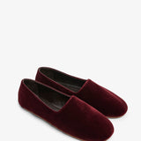 Ponti dark red velvet slippers