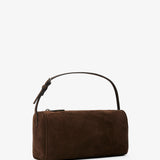 90'S dark brown suede bag