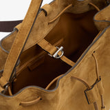 Backpack 9 light brown suede bag