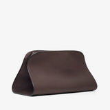 Peggy grey leather clutch