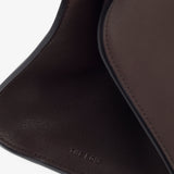 Peggy grey leather clutch