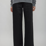 Eglitta black linen wide-leg pants