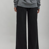 Eglitta black linen wide-leg pants