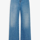 Blue jeans on a white background