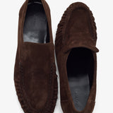 Soft mocassin two suede flats