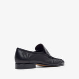 Soft mocassin two black flats