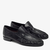 Soft mocassin two black flats