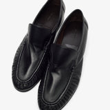 Soft mocassin two black flats