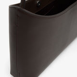 Alma baguette dark brown shoulder bag