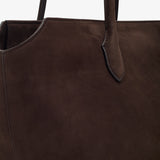 Terrasse ebony brown suede bag