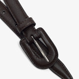Thin leather belt