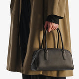 Small E/W India walnut brown bag