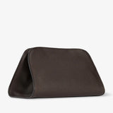 Peggy brown leather clutch