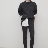 Mumu charcoal melange cashmere tights