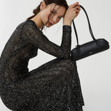 Le Teckel Small black leather bag
