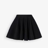 Circular rib mini skirt