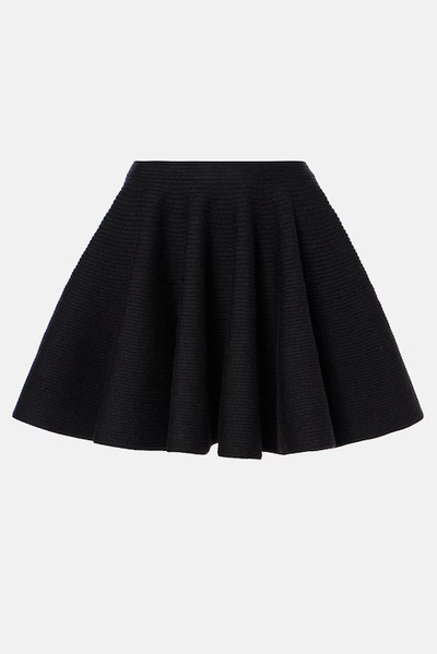 Circular rib mini skirt