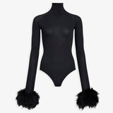 Alaia black knitted cuff body