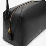 Le Bouledogue Medium black leather bag