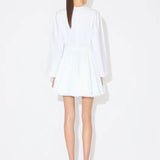 Asymmetric cotton poplin mini dress