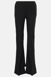 High-waisted pants in wool gabardine