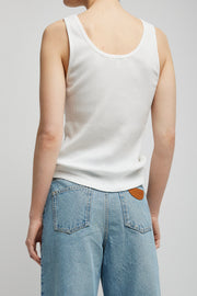 Logo cotton jersey tank top