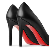 Pigalle 100 black leather pump