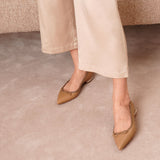 Hall flat nappa fennec ballerinas