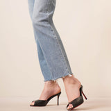 Me Dolly 85 black leather mules