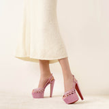 Vegastrassima 160 pink suede sandals
