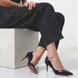 Hot Chick 70 patent black pumps