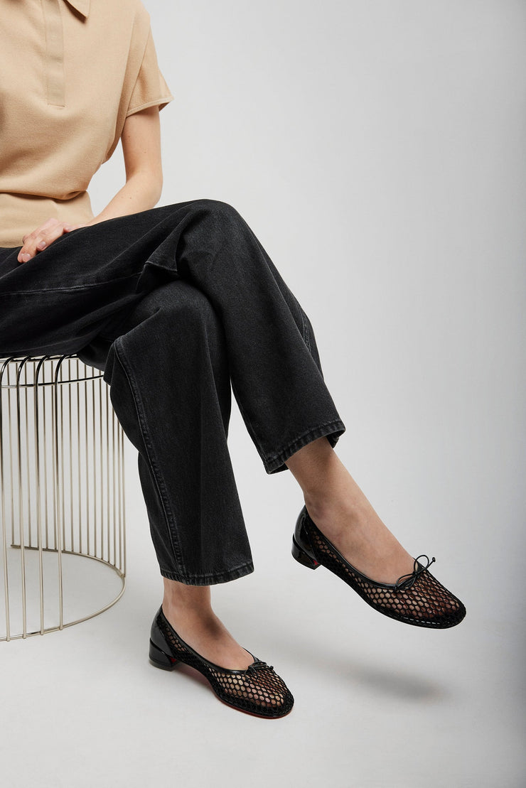 Sweetie Jane black mesh ballerinas