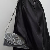 Loubi54 silver clutch